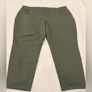 St Johns Bay sage green denim jeans 24W
